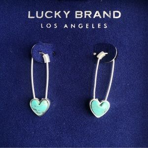 NEW Turquoise heart earrings - Lucky Brand